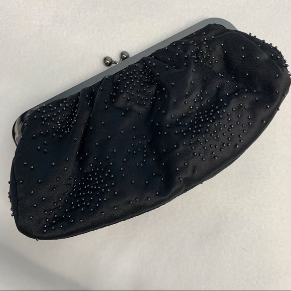 Express black beaded clutch in EUC - Picture 2 of 7